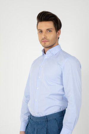 Sky Blue Super 140s Cotton Shirt