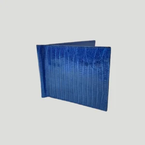 Dollar clip card holder in genuine lizardcobalt (1)
