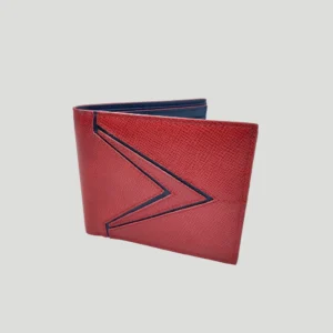 Galaxy saffiano bifold wallet red