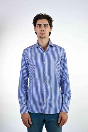 Modern Comfortable Modern Slim Stripe Blue